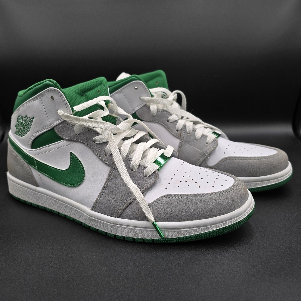Air Jordan 1 SE Mid Gray Pine Green- Men's Size 11